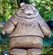personalized bear wood carvings